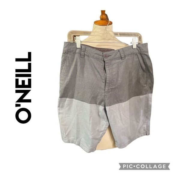 O’Neill Gray Color Block Shorts Size 32 - Picture 1 of 11